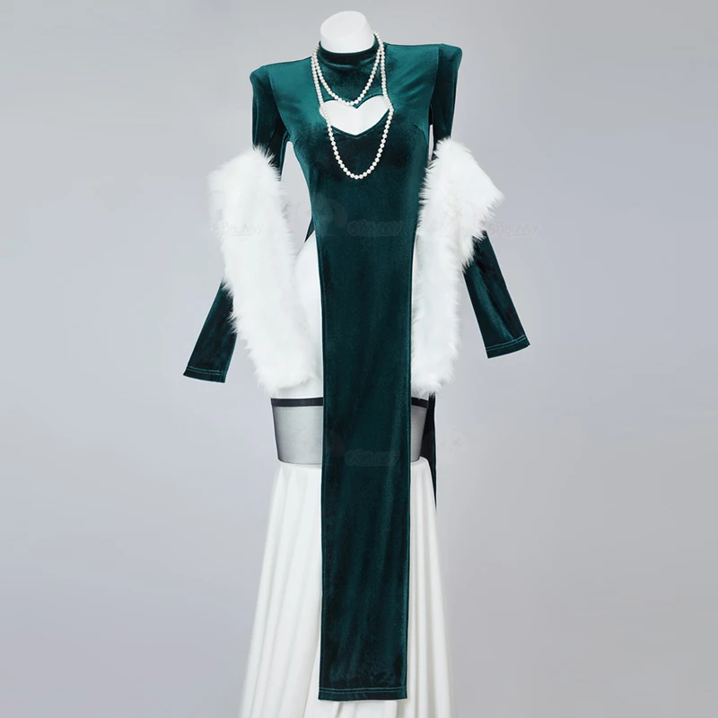 Sexy Velet Furry Cape Dress Wi - Anime Cosplay One Punch Man review and price