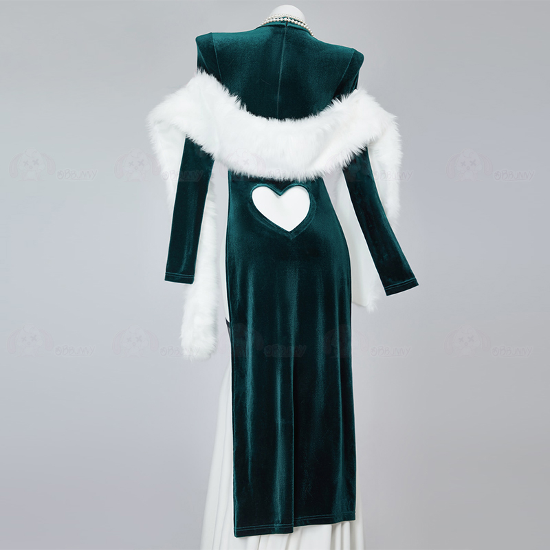 Sexy Velet Furry Cape Dress Wi - Anime Cosplay One Punch Man review and price
