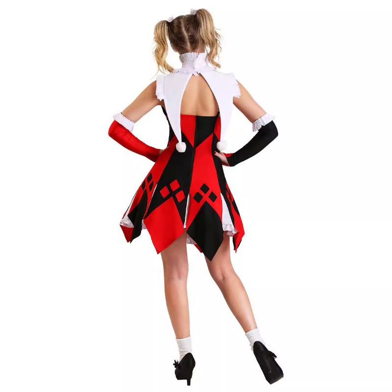 Halloween Clown Harley Costume - Anime Harley Quinn Cosplay review and price