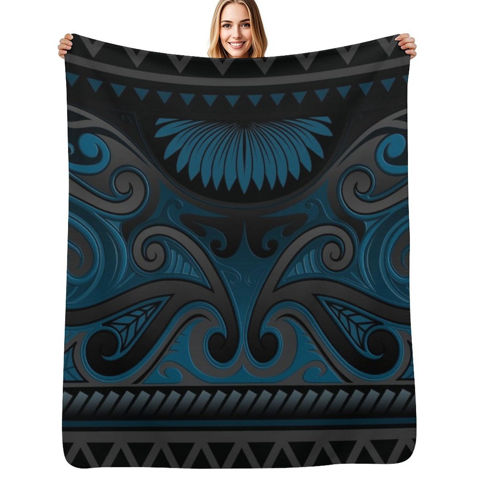 Blue Grey Ornate Maori Design, - Anime Cosplay New Zealand review and price