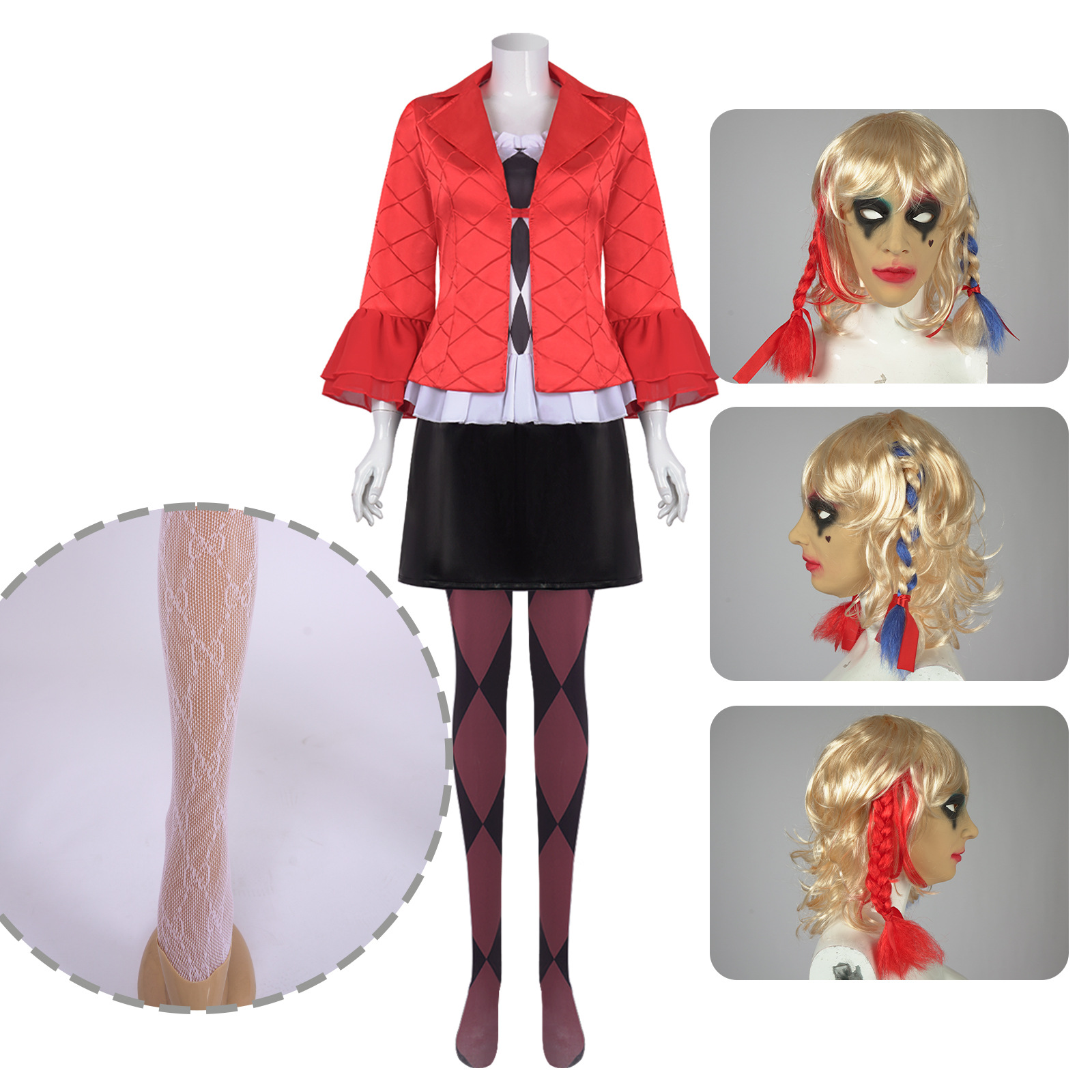 Harley Quinn Joker 2 Cosplay C - Anime Harley Quinn Cosplay review and price