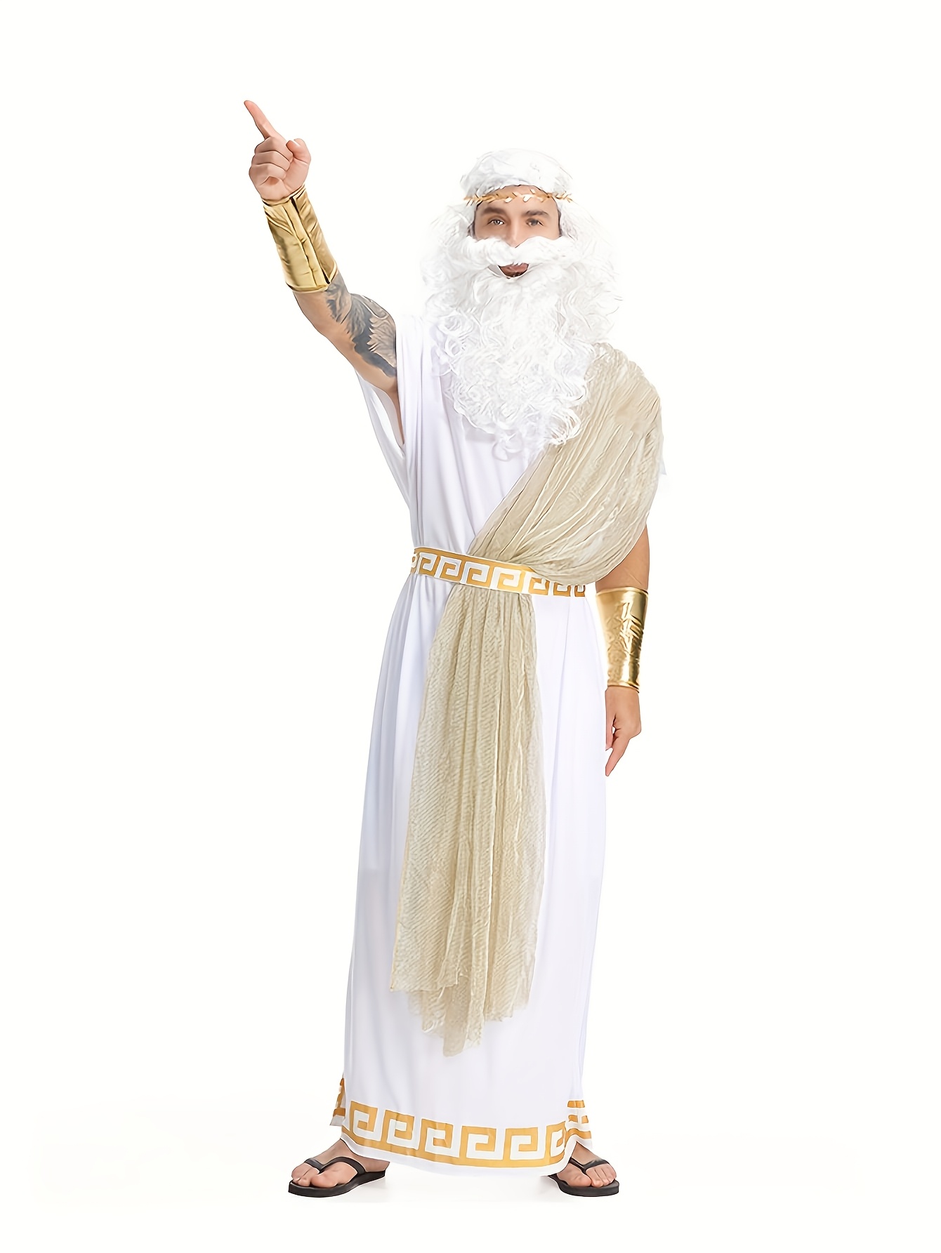 Men Zeus Greek God Costume Anc - Anime Cosplay And Costumes review and price